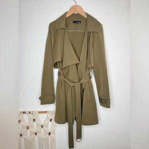 Tally Weijl Olive Green Women's Trench Coat